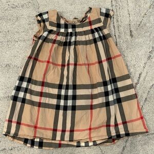 Authentic Burberry Kids Girls Plaid Short Sleeve Dress 3